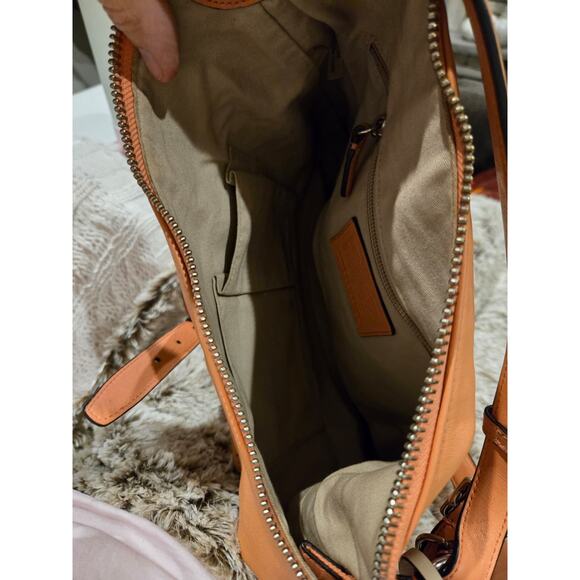 Coach Legacy Courtenay Hobo Bag Coral Sand Perforated Leather - Picture 8 of 11